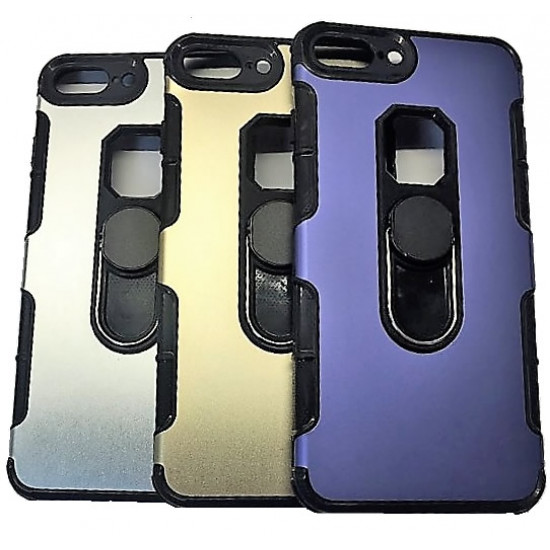 Capa Trasera Hard Con Mesa Support Para Apple Iphone 7 Plus / 8 Plus (5.5 ) Azul